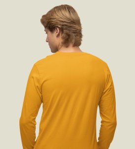 Believe In Yourself: Motivational DesignerFull Sleeve T-shirt Yellow Unique Gift For Secret Santa