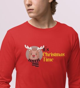 Animal Christmas Party: Unique DesignerFull Sleeve T-shirt Red Best Gift For Boys Girls