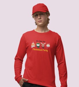 Believe In Yourself: Motivational DesignerFull Sleeve T-shirt Red Unique Gift For Secret Santa