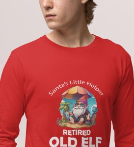 Om Santa Baba: Cute DesignerFull Sleeve T-shirt Red Perfect Gifts For Boys girls