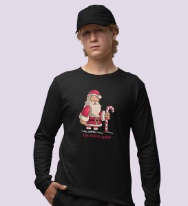 Old Grumpy Santa: Cute DesignedFull Sleeve T-shirt Green Perfect Gift For Boys Girls