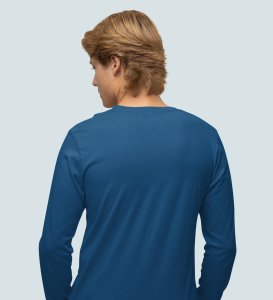 Sleepy Santa: Cute DesignerFull Sleeve T-shirt Blue Unique Gift For Kids Boys Girls