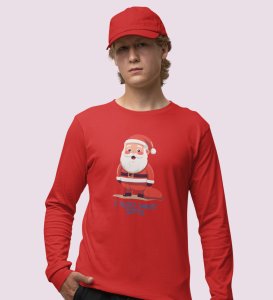 Sumo Santa: Unique DesignedFull Sleeve T-shirt Red Perfect Gift For Boys Girls