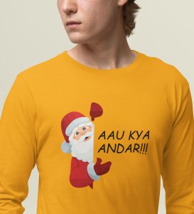 Can I Come Inside: Best DesignerFull Sleeve T-shirt Yellow Perfect Gift For Kids Boys Girls