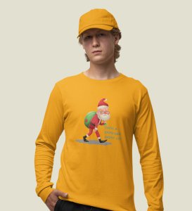 I Am Coming: Best DesignedFull Sleeve T-shirt Yellow Perfect Gift For Secret Santa