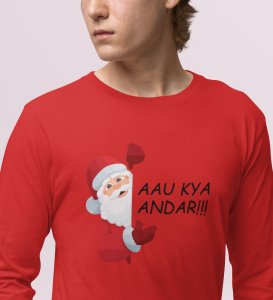 Super Santa: Unique DesignerFull Sleeve T-shirt Red Best Gift For Boys Girls