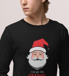 Graphic's Lover Santa: Best DesignedFull Sleeve T-shirt Black Perfect Gift For Secret Santa