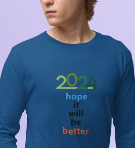 Postive Vibes: Good Vibes DesignedFull Sleeve T-shirt Blue Unique Gift For New Year Boys Girls