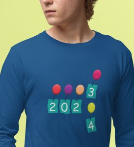 New Year New Arrival: Best DesignedFull Sleeve T-shirt Blue Perfect Gift For Boys Girls