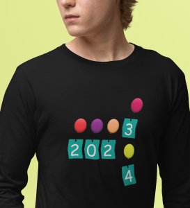 New Year New Arrival: Best DesignedFull Sleeve T-shirt Black Perfect Gift For Boys Girls