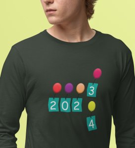 New Year New Arrival: Best DesignedFull Sleeve T-shirt Green Perfect Gift For Boys Girls