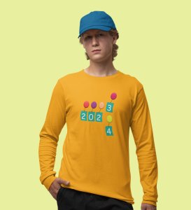 New Year New Arrival: Best DesignedFull Sleeve T-shirt Yellow Perfect Gift For Boys Girls