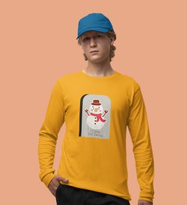 Santa's Bestfriend: Cute DesignerFull Sleeve T-shirt YellowBest Gift For Boys Girls