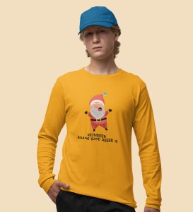 Santa got Us Gift: Best DesignedFull Sleeve T-shirt Yellow Most Liked Gift For Boys Girls