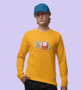 Santa's Sledge: Most Liked DesignedFull Sleeve T-shirt Yellow Best Gift For Boys Girls
