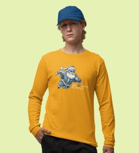 Gen-Z Santa At Service: Best DesignedFull Sleeve T-shirt Yellow Most Liked Gift For Boys Girls