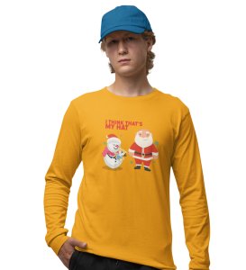 Funny Santa: Best DesignedFull Sleeve T-shirt Yellow Perfect Gift For Secret Santa For Boys Girls