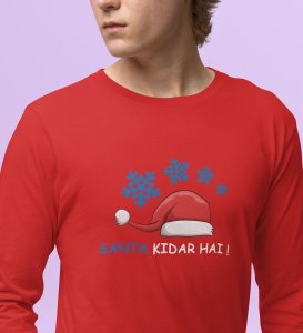 Santa's Arrival: Most Uniquely DesignedFull Sleeve T-shirt Red Best Gift For Boys Girls