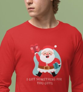 Lovely Santa: Cute And Beautiful DesignedFull Sleeve T-shirt Red Best Gift For Boys Girls