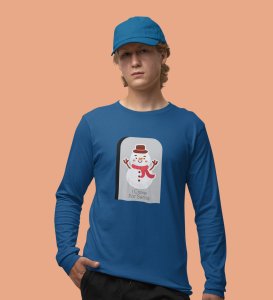 Santa's Bestfriend: Cute DesignerFull Sleeve T-shirt BlueBest Gift For Boys Girls
