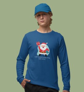 Christmas Bells With Santa's Gift: Best DesignedFull Sleeve T-shirt Blue Unique Gift For Secret Santa