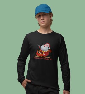 Lovely Santa: Cute And Beautiful DesignedFull Sleeve T-shirt Black Best Gift For Boys Girls