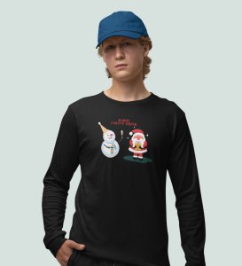 Snowman Chatters: Funny DesignedFull Sleeve T-shirt Black Best Gift For Boys Girls
