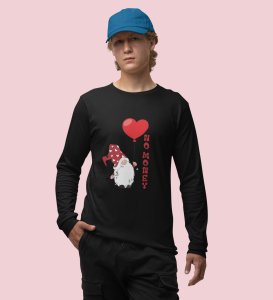 No Money: Cute Santa No Money ChristmasFull Sleeve T-shirt Black - BPA-Free, Leak-Proof Design - Ideal for Festive Outdoor Adventures Gift