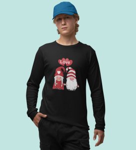 Get Back To Work Santa : Hydrate Festively withBlackFull Sleeve T-shirt - Leak-Proof, Marathi Printed Design