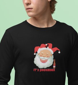 Drunkard Santa : Amazingly DesignedFull Sleeve T-shirt Black Best Gift For Christmas Celebration