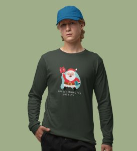 Christmas Bells With Santa's Gift: Best DesignedFull Sleeve T-shirt Green Unique Gift For Secret Santa
