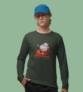 Lovely Santa: Cute And Beautiful DesignedFull Sleeve T-shirt Green Best Gift For Boys Girls