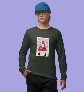 Santa's Party: Best Santaclaus DesignedFull Sleeve T-shirt Green Best Gift For Secret Santa