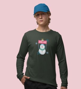 Christmas Bells: Best DesignerFull Sleeve T-shirt Green Perfect Gift For Christmas Eve