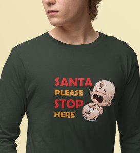 Baby Tears Over Santa: Elegantly designedFull Sleeve T-shirt, Best Gift For Boys Girls