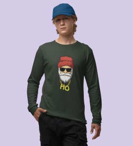 Sigma SantaFull Sleeve T-shirt: Best printed Gift For Secret SantaGreen Best Gift For Boys Girls