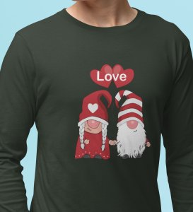 Lover Elves: Best ChristmasFull Sleeve T-shirt Green - Ideal for Staying Refreshed Gift for Husband Wife Love Boy Girl.