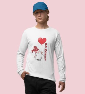 No Money: Cute Santa No Money ChristmasFull Sleeve T-shirt White - BPA-Free, Leak-Proof Design - Ideal for Festive Outdoor Adventures Gift