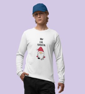 Gentleman SantaFull Sleeve T-shirt: Best Gift For Secret SantaWhite Perfect Gift For Boys Girls