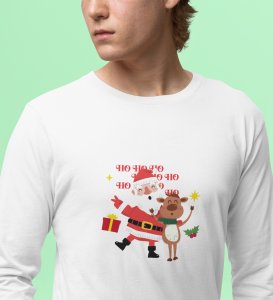 Happy Santa: Best DesignerFull Sleeve T-shirt White Best Gift For Kids