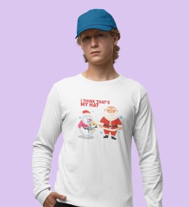 Funny Santa: Best DesignedFull Sleeve T-shirt White Perfect Gift For Secret Santa For Boys Girls