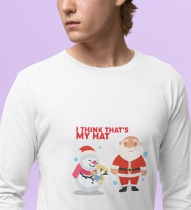 Funny Santa: Best DesignedFull Sleeve T-shirt White Perfect Gift For Secret Santa For Boys Girls