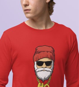Sigma SantaFull Sleeve T-shirt: Best printed Gift For Secret Santa Red Best Gift For Boys Girls