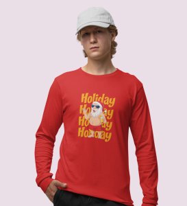 Santa On VactionFull Sleeve T-shirt: Exclusive Gift For Boys GirlsRed Cool SantaFull Sleeve T-shirt, A Perfect Gift For Secret Santa