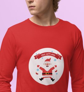 Happiest Santa Ever: Beautifully CraftedFull Sleeve T-shirt Red Perfect Gift For Kids