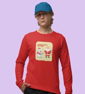 Funny Santa: Best DesignedFull Sleeve T-shirt Red Perfect Gift For Secret Santa For Boys Girls