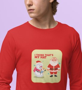 Funny Santa: Best DesignedFull Sleeve T-shirt Red Perfect Gift For Secret Santa For Boys Girls