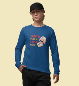 Baby Tears Over Santa: Elegantly designedFull Sleeve T-shirt, Best Gift For Boys Girls