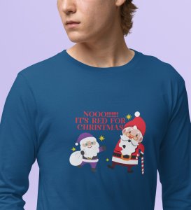 No Purple Only Red: Funniest DesignerFull Sleeve T-shirt Blue Best Gift For Boys Girls