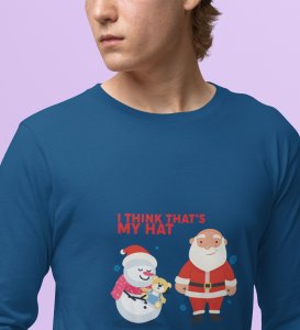 Funny Santa: Best DesignedFull Sleeve T-shirt Blue Perfect Gift For Secret Santa For Boys Girls